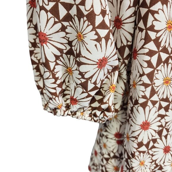 Altar'd State Mini Dress Daisy Floral Romantic Wrap Ruffle Women's Size S NEW - Picture 5 of 11